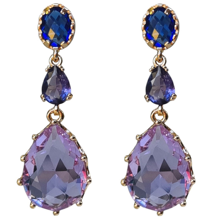 Primavera Crystal Earrings Amethyst