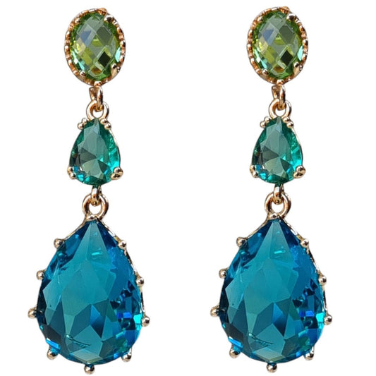 Primavera Crystal Earrings Aquamarine