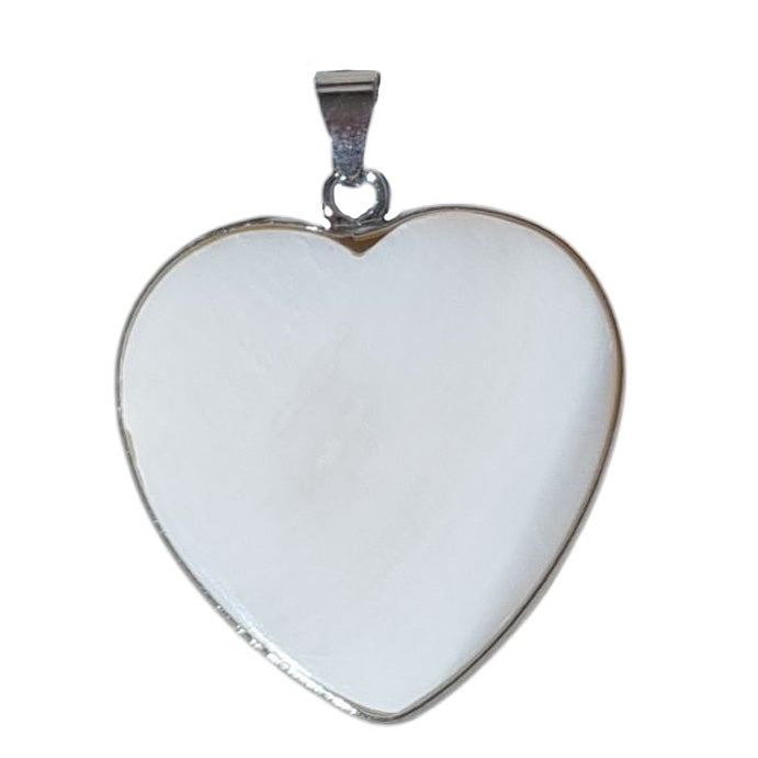 Sage Mother Of Pearl Heart Pendant