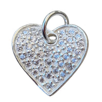 sterling silver heart charm with CZ