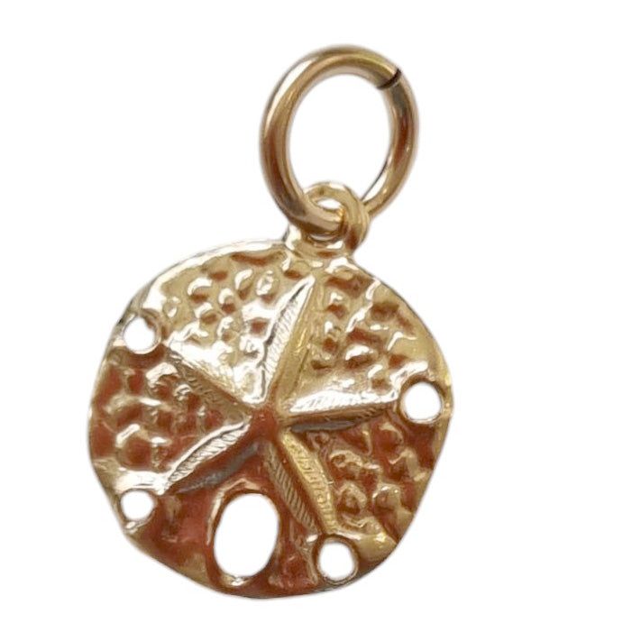 Gold filled sand dollar charm