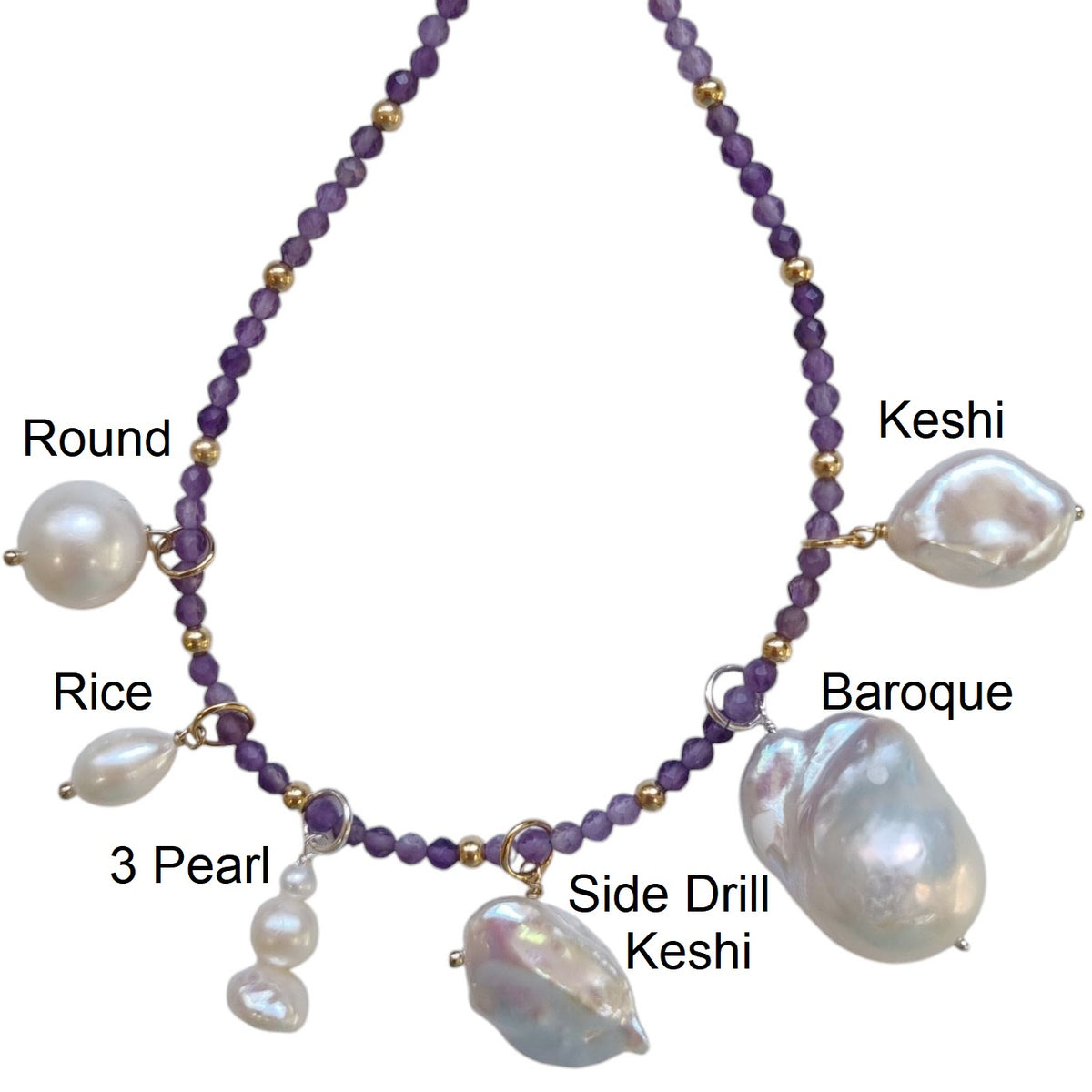 Sage Freshwater Pearl Interchangeable Necklace Charms