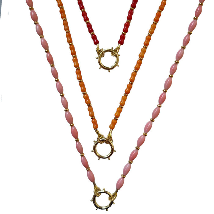 Sage Coral necklace Orange, Apricot or Red