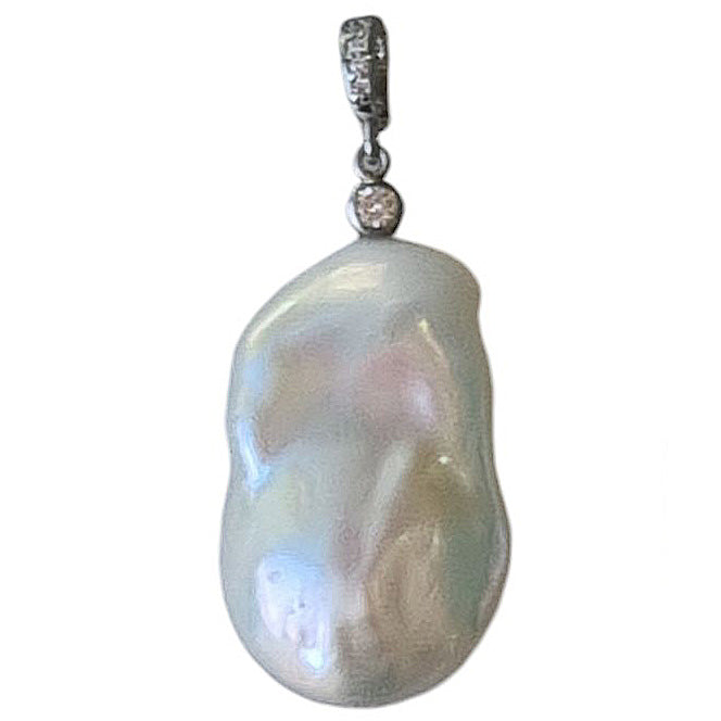 Sage Large Freshwater Pearl Necklace Enhancer