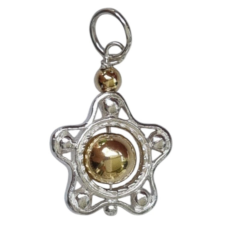 Sterling silver and Gold filled golden star charm