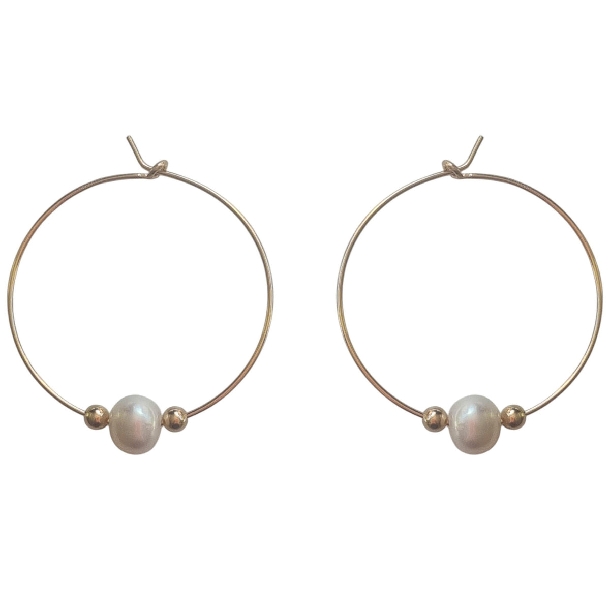 Wila Wire Pearl Hoop Earrings