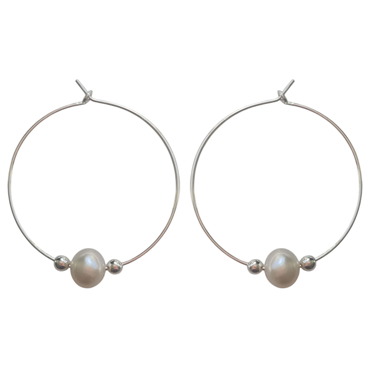 Wila Wire Pearl Hoop Earrings