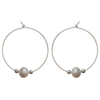 Wila Wire Pearl Hoop Earrings