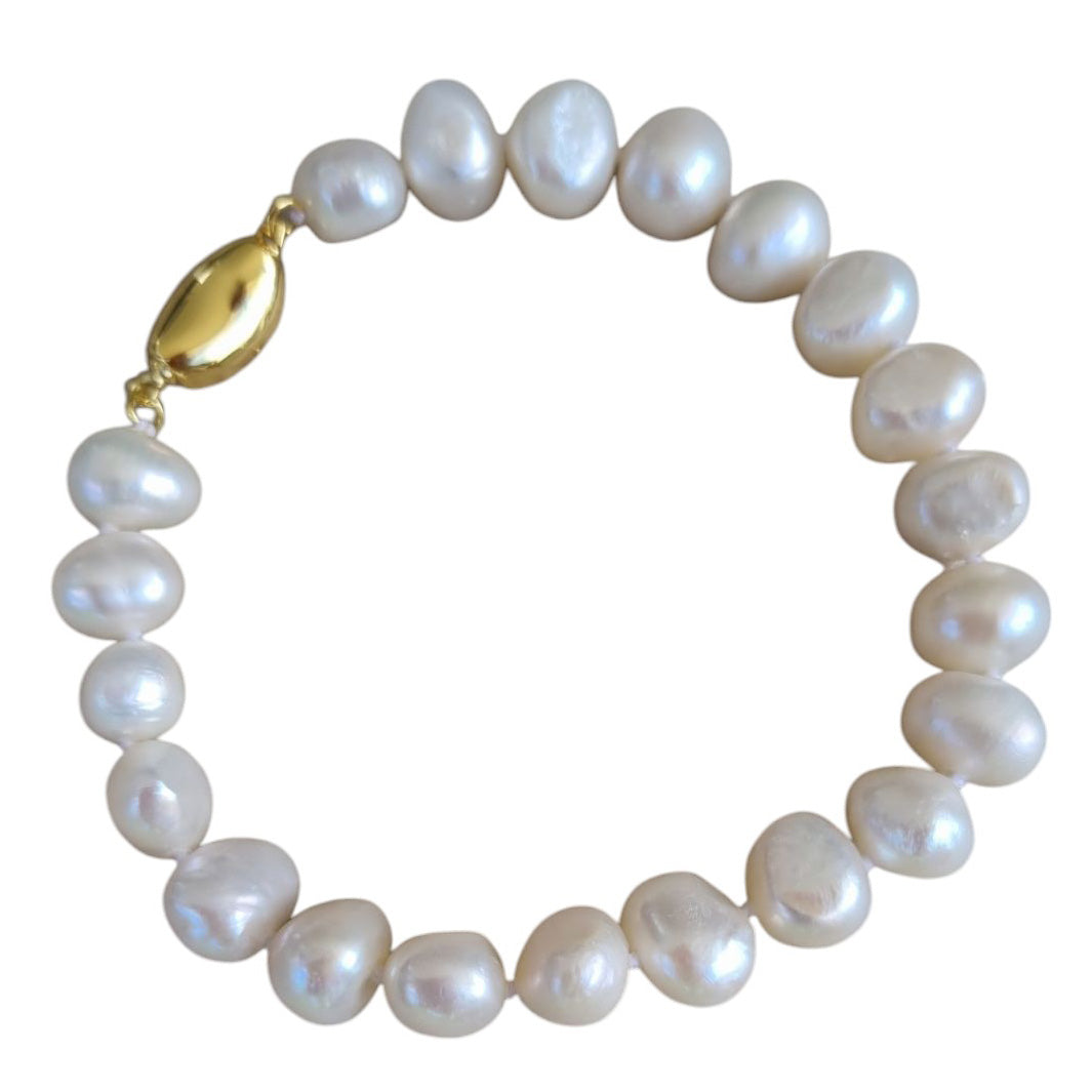 Tessa Sterling Silver Freshwater Pearl Bracelet