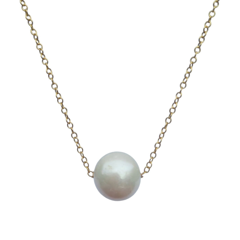 Willie Single 12-13mm Freshwater Pearl Choker Chain Necklace