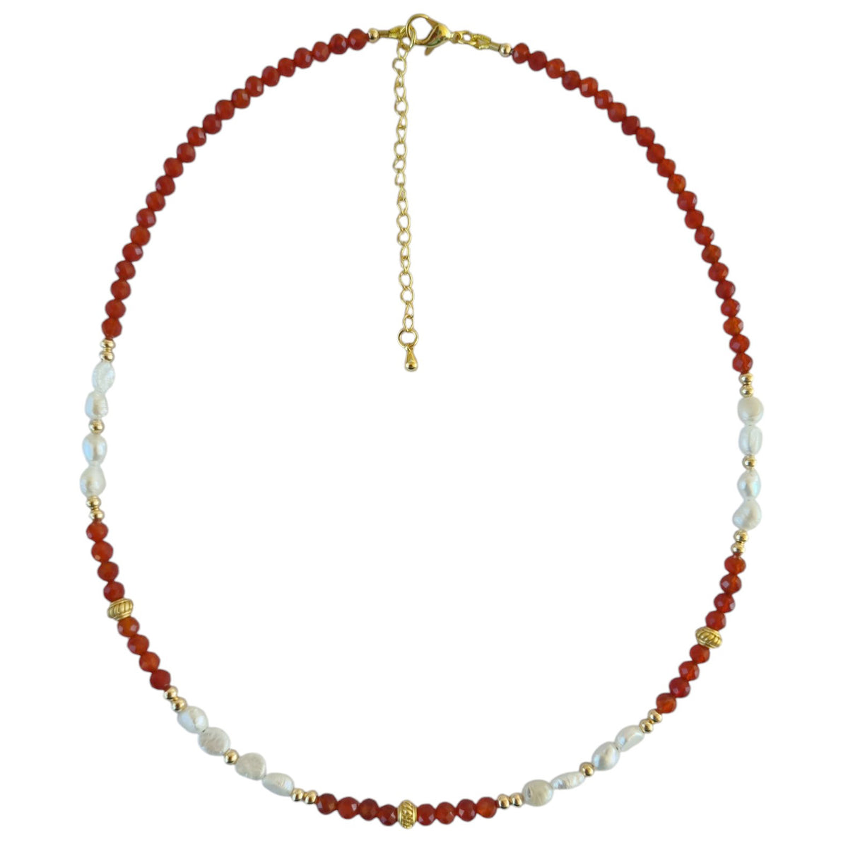 Tusei Gemstone and Pearl Necklace 13 gemstone variations