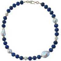 Joyla Gemstone and Pearl Necklace 7 gemstone variations