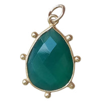 Sage Green Onyx Pendant and Charms