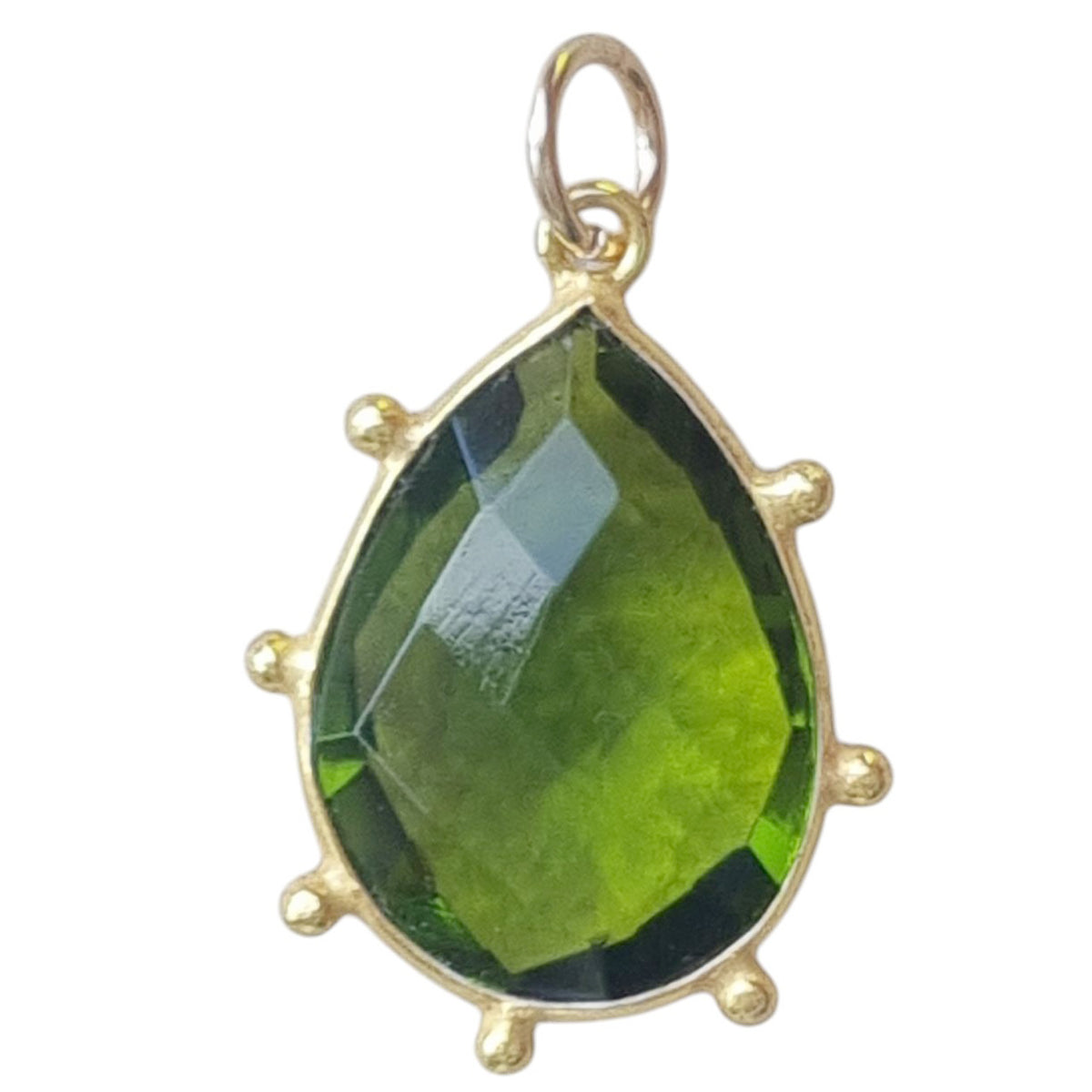 Sage Peridot Crystal Pendant and Charms