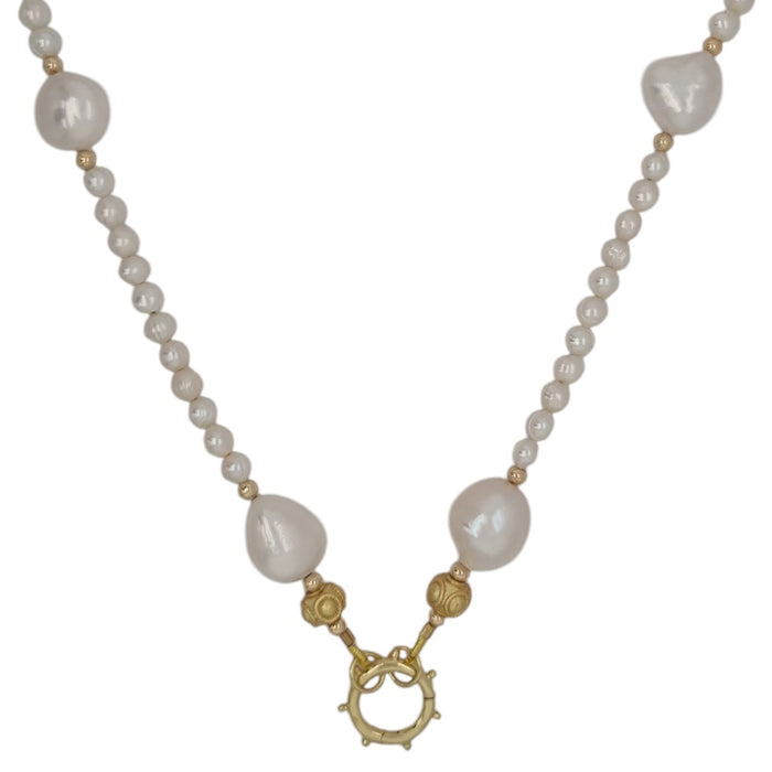 Gigi Freshwater Pearl Choker Charm Necklace