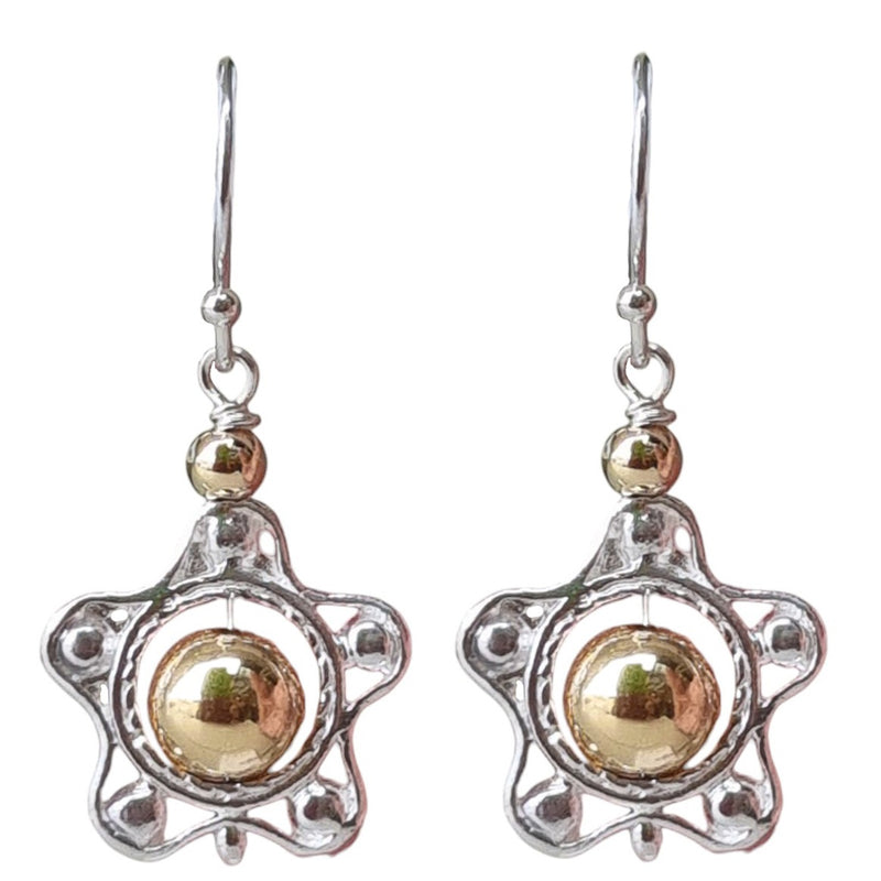 Golden Star Gold Filled and Sterling silver Earrings