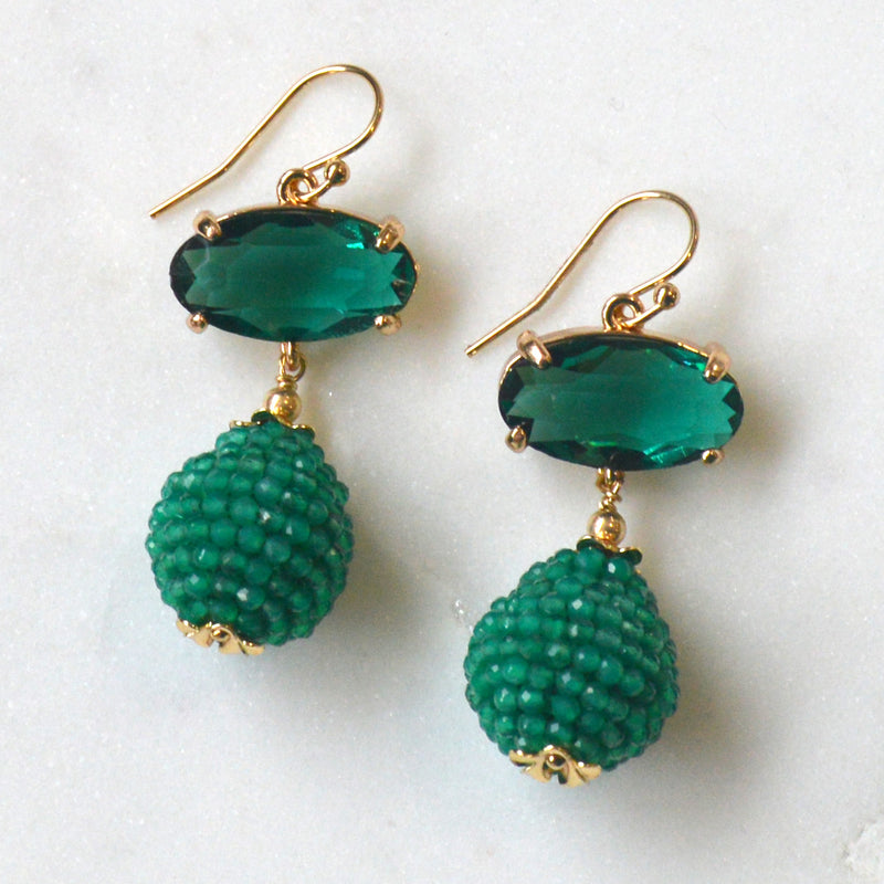 Kyle Green Onyx Earrings