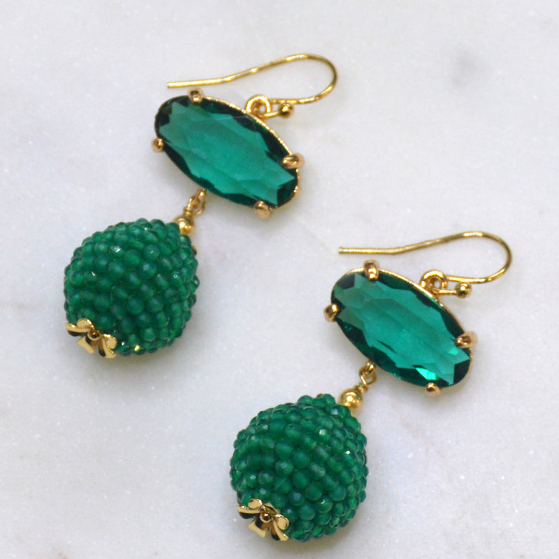 Kyle Green Onyx Earrings