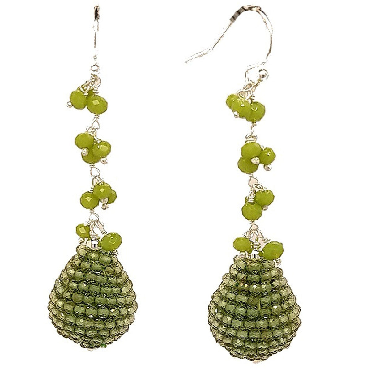 Ann Gemstone drop Earrings - Amazonite