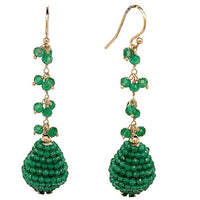 Ann Gemstone drop Earrings - Amazonite
