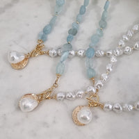 Maria Aquamarine Pendant Necklace