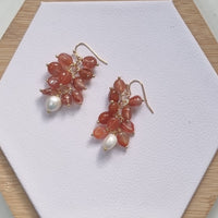 Alighieri Freshwater Pearl Gemstone Earrings - Pink Tourmaline