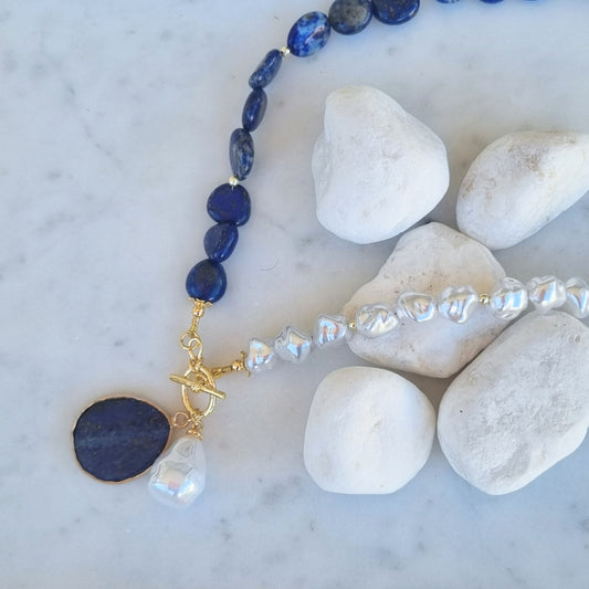 Maria Lapis Lazuli Pendant Necklace