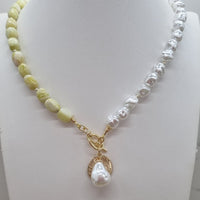 Maria Lemon Jade Pendant Necklace