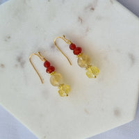 Sol Citrine & Carnelian Hoop Earrings