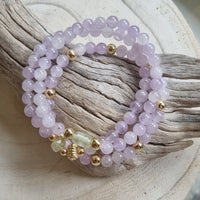 Nina Lavender Amethyst and Prehnite Bracelets