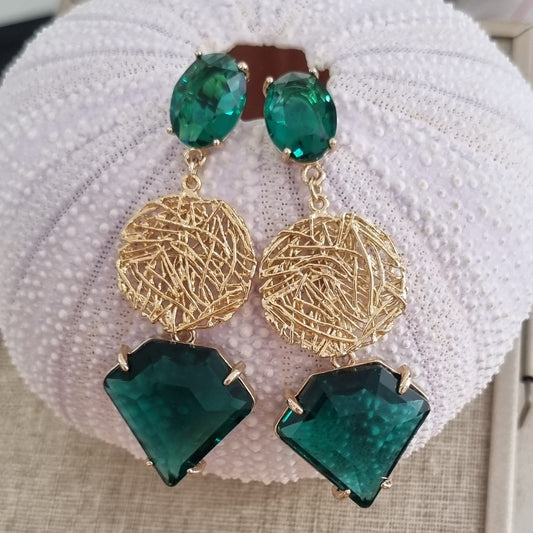 Kelly Emerald Earrings