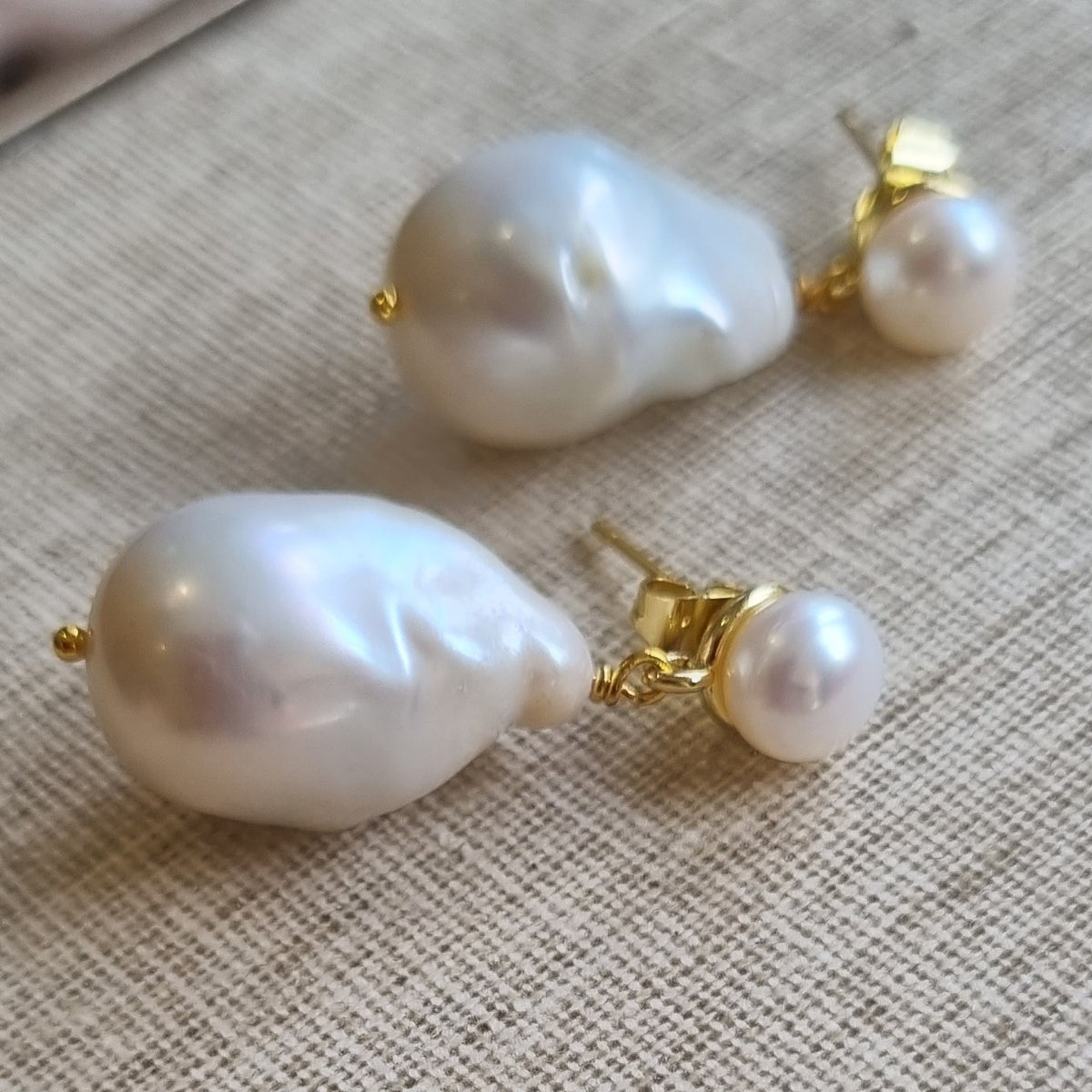 Carly Large Baroque Pearl Earrings