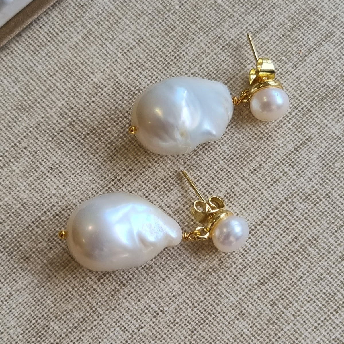 Carly Large Baroque Pearl Earrings