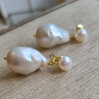 Carly Large Baroque Pearl Earrings