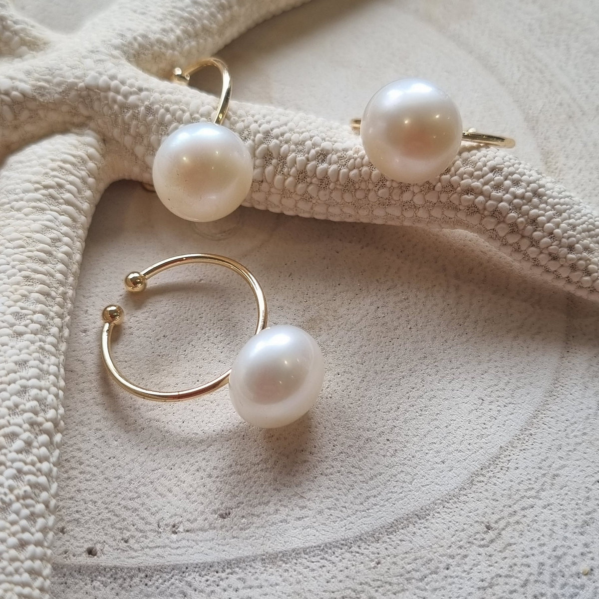 Corali Freshwater Pearl adjustable Finger ring