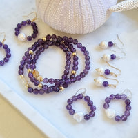 Nina Amethyst and Citrine Bracelets