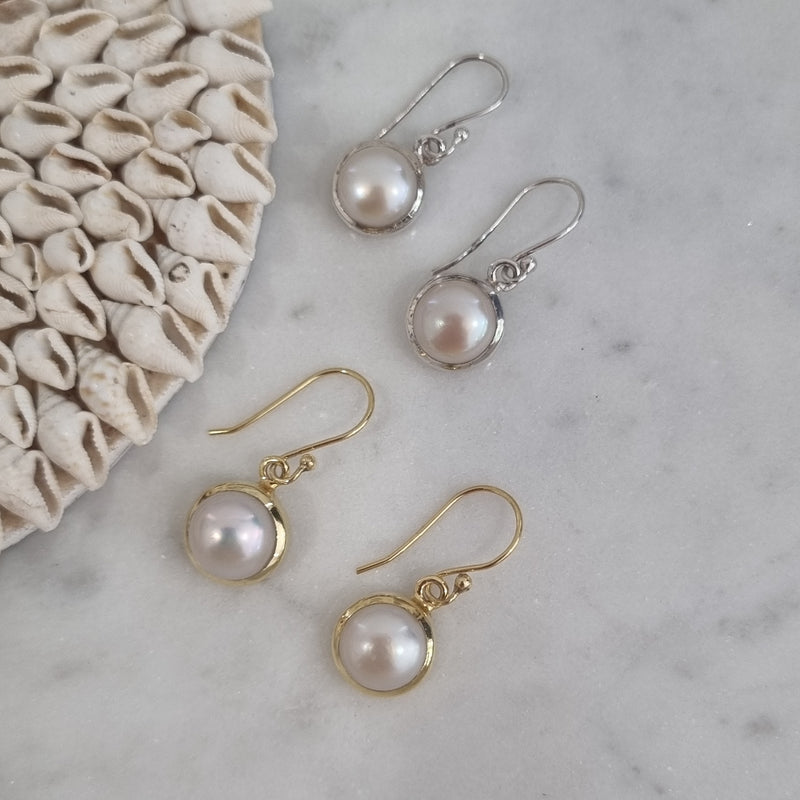 Dinah Freshwater Pearl Sterling Silver Earrings