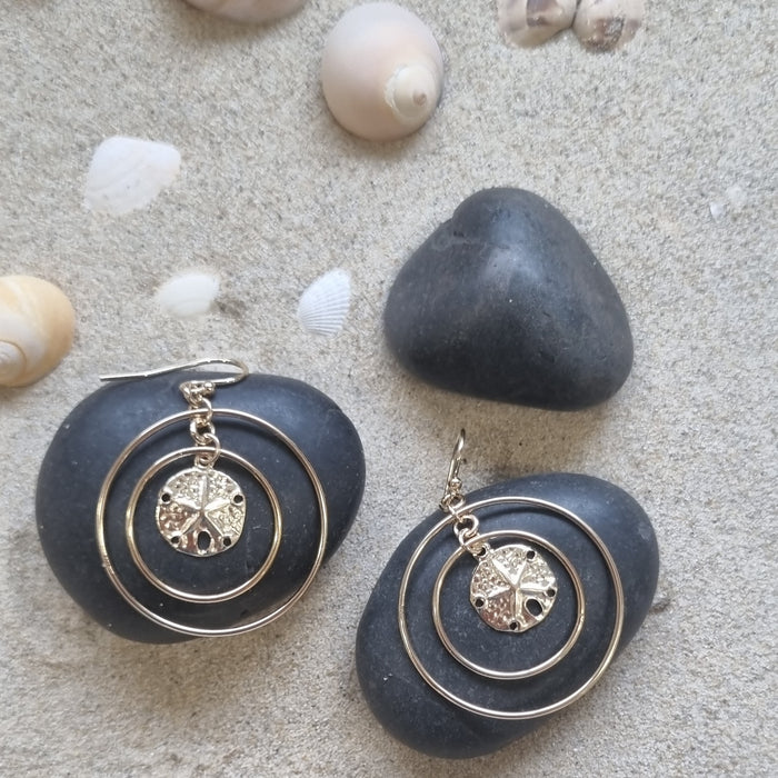 Solarius 14 gold Filled earrings Sand Dollar