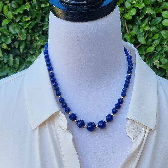 Raine Graduated Lapis Lazuli Necklace