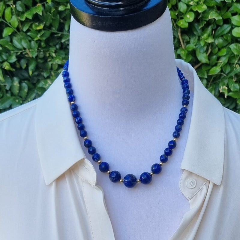 Raine Graduated Lapis Lazuli Necklace