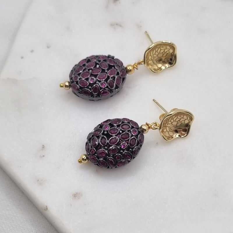 Meteor Shower Earrings Ruby