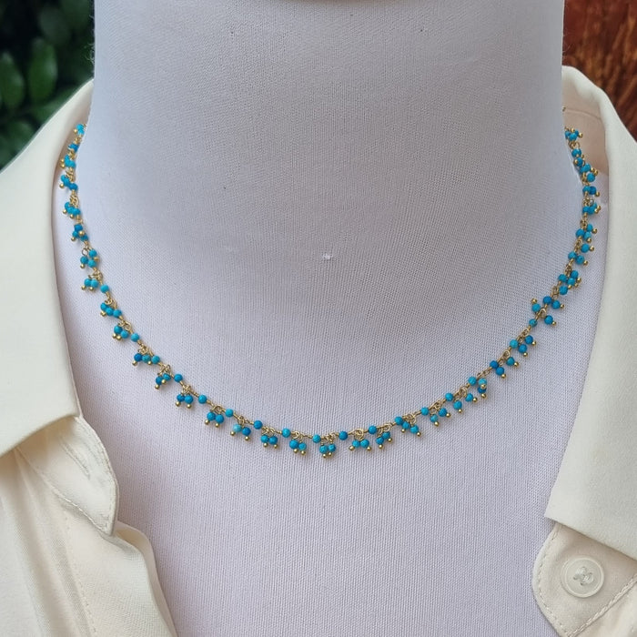 Raindrop multi drop Turquoise necklace