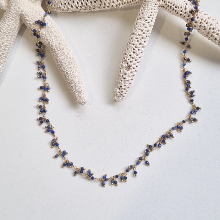 Raindrop multi drop Lapis Lazuli necklace