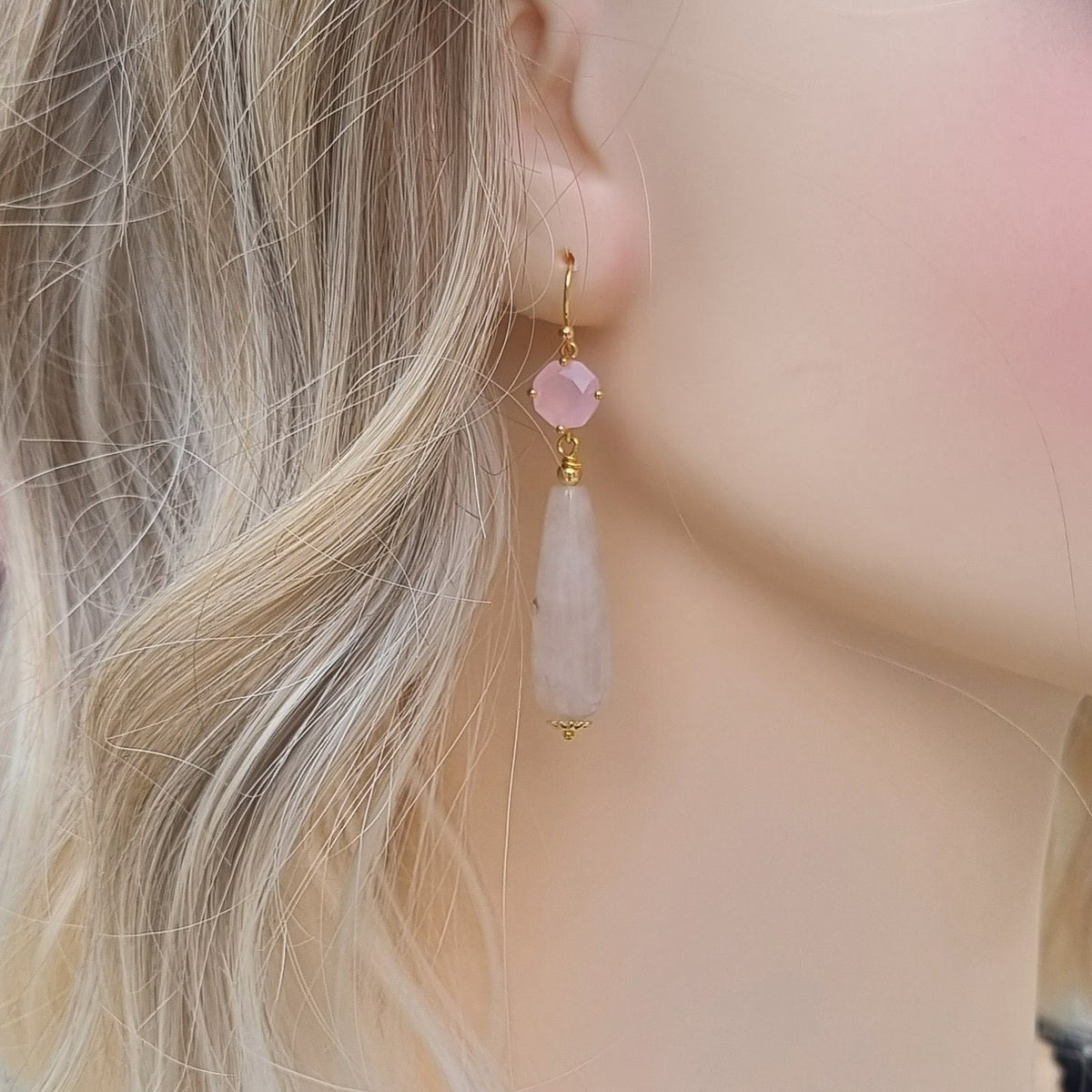 Jessi Rose Quartz Earrings