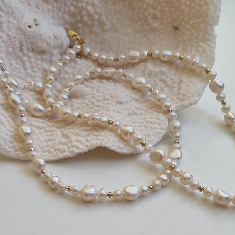 Leya Freshwater Pearl Bracelet Sterling Silver or Gold filled