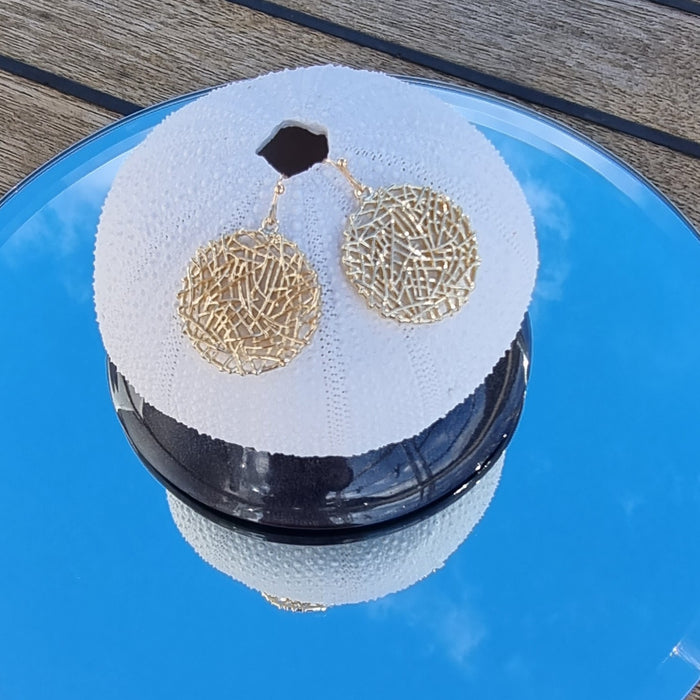 Olivia Gold or Platinum large Circle Earrings