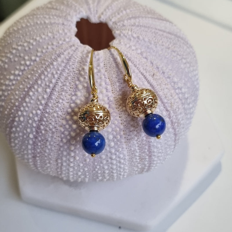 Lapis Lazuli Lantern Earrings