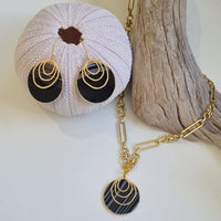 Aurora Banded Agate pendant Earrings