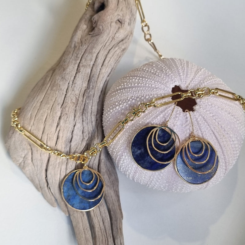 Aurora Lapis Lazuli pendant Earrings