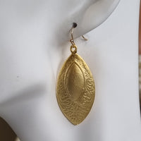 Azal Elipse Sheid Matt Gold Earrings